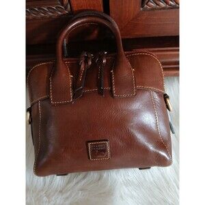 Dooney & Bourke Florentine Cameron Satchel Italian Vacchetta Leather Chestnut